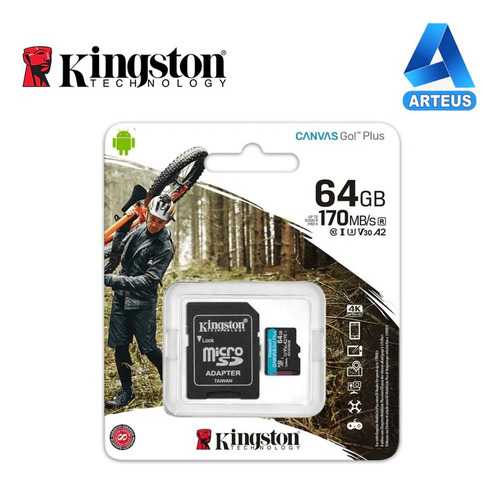 Kingston Sdcg3/64gb Memoria Micro Sdxc Canvas Go! Plus 64gb