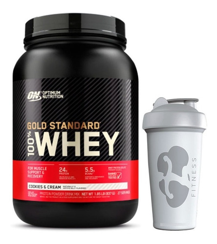 Optimum Nutrition Whey Gold Standard X 2 Lb + Vaso