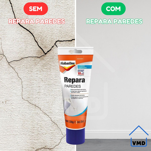 Repara Paredes Alabastine Furo Rachadura Trinca Branco 330g