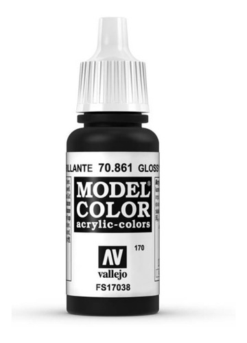 Vallejo 70861 Model Color Negro Brillante Acrílico 