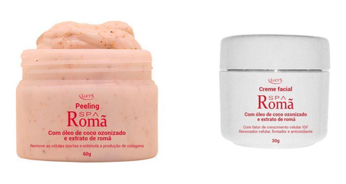 Creme Facial E Peeling Romã Renova E Firma A Pele