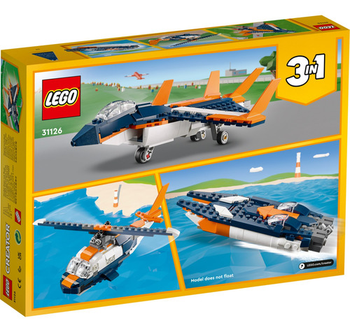 Imagen 10 de 10 de Lego® Creator 3en1: Avión Jet Supersónico