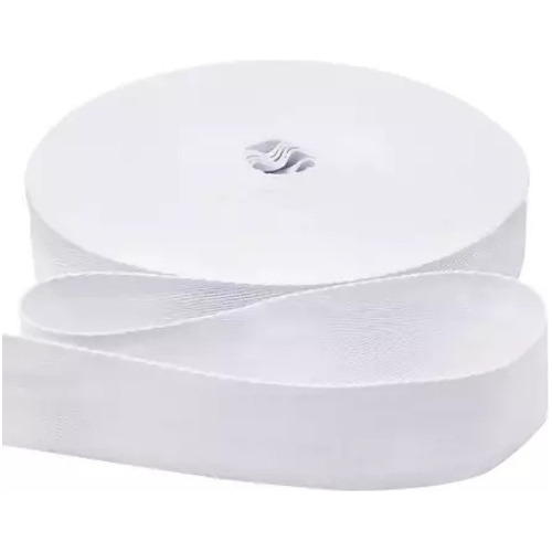 Cadarço De Algodão Sarjado Alvejado 3140 São José 40mm 25m Cor Branco