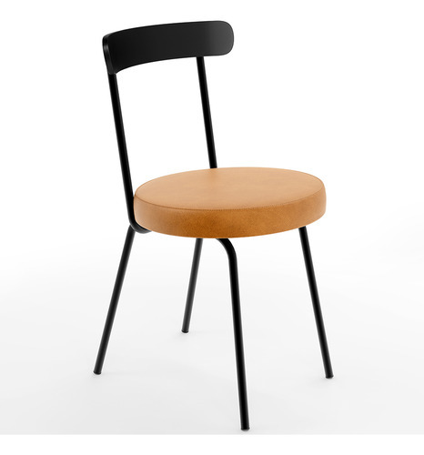 Cadeira Para Sala Jantar Escritório Haia Couríssimo Whisky Cor da estrutura da cadeira Preto Desenho do tecido Liso Quantidade de cadeiras por conjunto 1