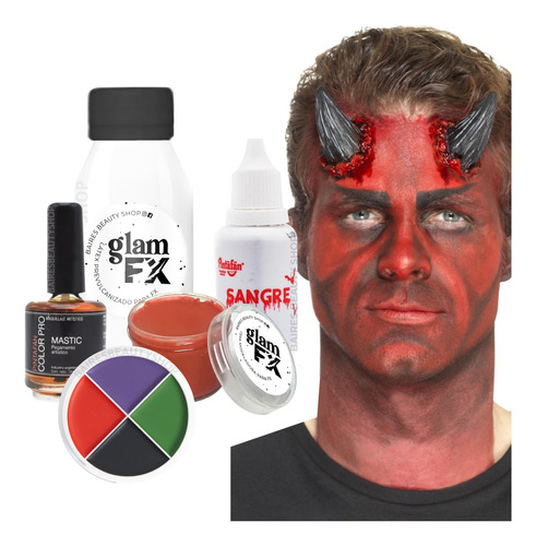 Kit Maquillaje Fx Efectos Especiales Piel Sangre Latex