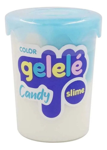Slime Candy Color 180g Gelelé - Azul E Branco