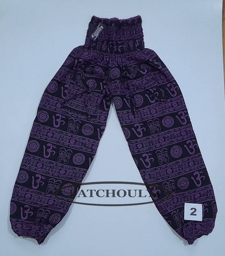 Imagen 2 de 2 de Pantalon Babucha Yoga Tai Chi Meditacion Hindu Color S/l Ohm