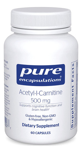 Encapsulaciones Puras Acetil-l-carnitina 500 Mg | Suplement