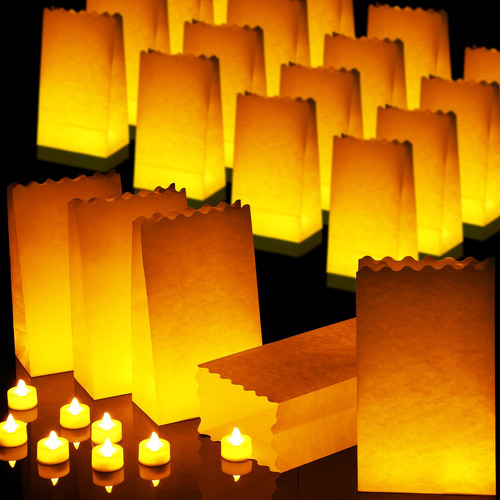 50 Juegos De Bolsas De Luminarias Con Velas Incluyen 50 Vela