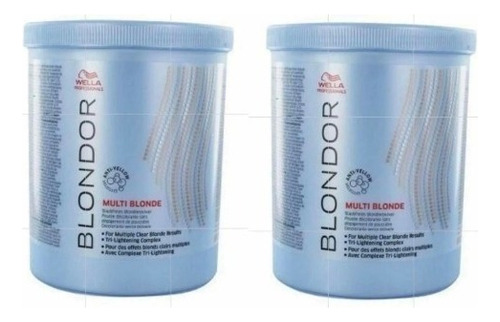  2 Decolorante Capilar En Polvo Blondor Blonder Wella 800grs