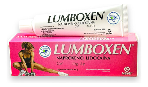 Lumboxen Rosa Gel Naproxeno Con Lidocaína C/35 G Maver