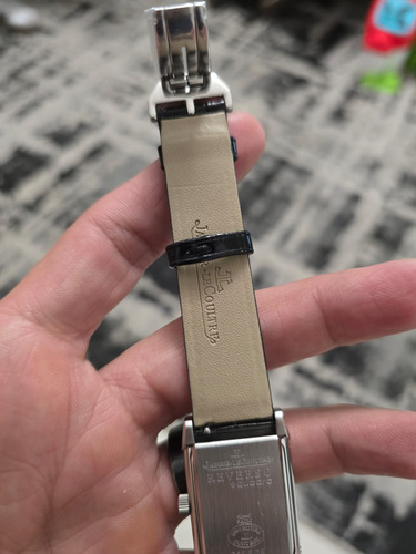 Reloj Premium Compatible Jger Reverso Negro Acero Blanco (Reacondicionado)