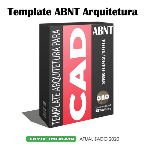 Template Abnt Arquitetura Autocad + Arquivo Ctb (penas)