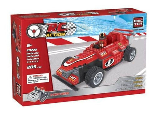 Brictek Bloques R/c Action - Red Racing Car - Piezas 205