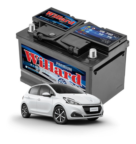 Bateria Peugeot 208 12x75 740 Diesel