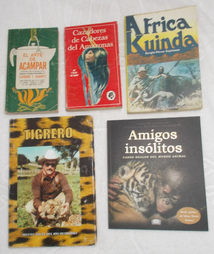 5 Libros, Tigrero, Africa Kuinda, Amazonas, Caceria, Acampar