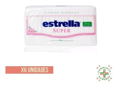 Estrella Algodon Super X 400gr X 6 Unidades 