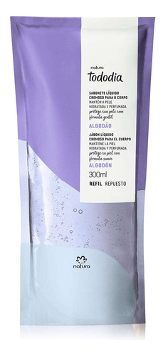 Natura Tododia Refil Sabonete Líquido Corporal Algodão 300ml