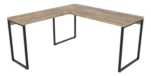 Imagem 3 de 6 de Escrivaninha De Escritório Em L Estilo Industrial 1,50x1,50m