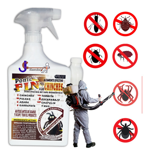 Ponle Fin Insecticida Domestico Contra Chinches - 1 Pz