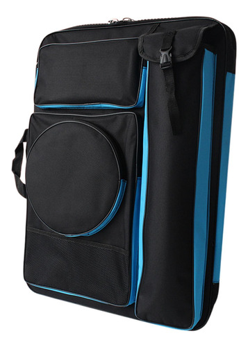 Case De Cartera De Arte A4, Mochila Artista, Pan Azul Negro