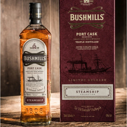 Imagen 5 de 10 de Whisky Bushmills Port Cask Steamship 700ml En Estuche