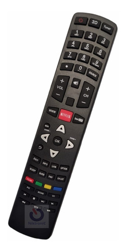 Control Remoto Para  Led Tv Smart  Hitachi  Tcl Rca 