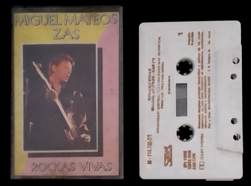 Miguel Mateos. Zas- Rockas Vivas-  Casette- 1985