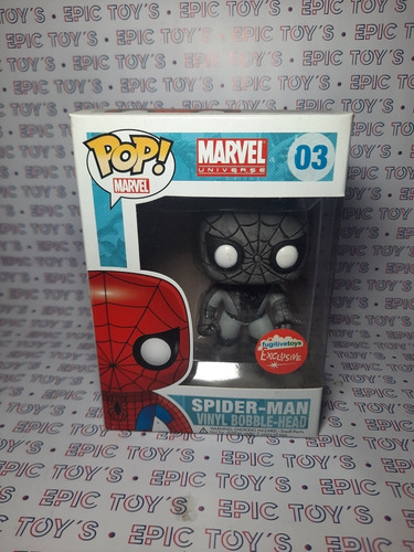Funko Pop Spiderman Blanco Y Negro Fugitive Toys Exclusivo (Usado)