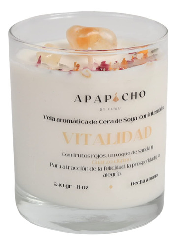 Velas Aromáticas De Soya Con Cuarzos Naturales Aromatiza T