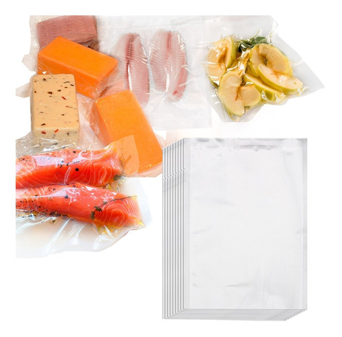 Paquete 10 Bolsas Sellado Al Vacío Conservación De Alimentos