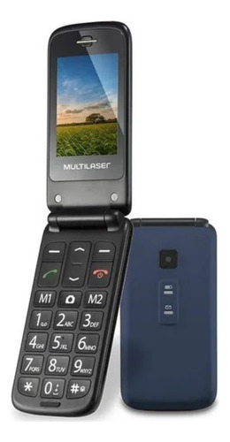 Celular Flip Vita Mb32 Multilaser Azul