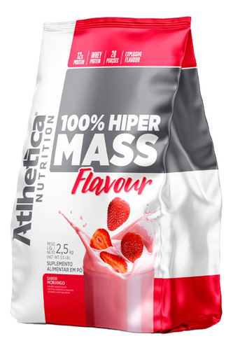 Ganador De Peso 100% Hiper Mass 5.5 Lb - Atlhetica Nutrition Sabor Frutilla