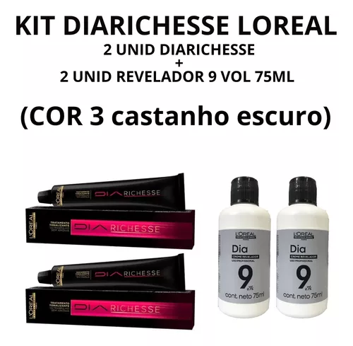 Loreal Kit c/3 Dia Richesse Tonalizante 5.0 Castanho Claro