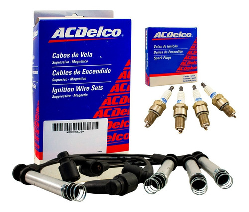 Kit Cables+bujias Acdelco Chevrolet Corsa 2008-2018 1.4 8v