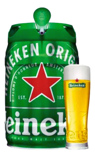 Barril Heineken 5 Litros Original Premium Envio Rápido
