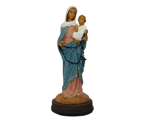 Estatua Virgen Del Rosario De San Nicolás  - Pvc - 20 Cm
