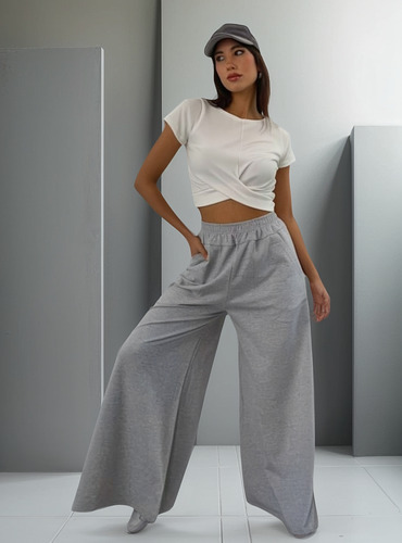 Maxi Palazo Pantalon Frisa Mujer Calentito X Talles