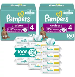 Pampers Cruisers Diapers Desechables Para Bebés Tamaño 4, Su