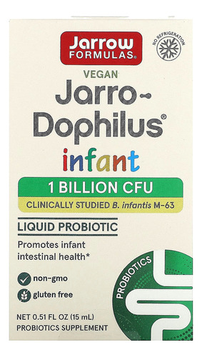 Jarrow Formulas Dophilus Probiótico 1 Billion 15 Ml Kids Sabor Sin Sabor