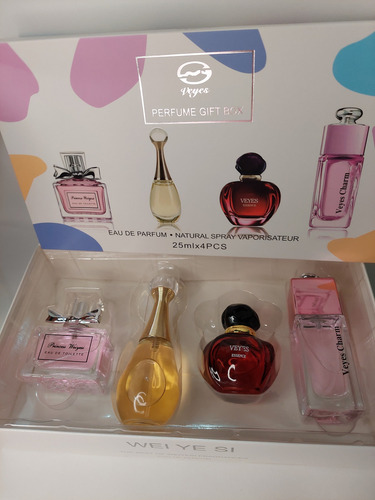 Perfumes Mujer Sets De Fragancias 4pzs 25 Ml, Ideal