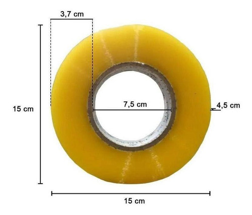 1 Fita Larga 500m Transparente Embalar Caixa Atacado