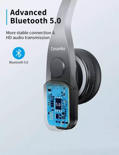 COMEXION Trucker - Auriculares Bluetooth V5.0, auriculares inalámbricos con  cancelación de ruido y micrófono de silencio para teléfonos celulares