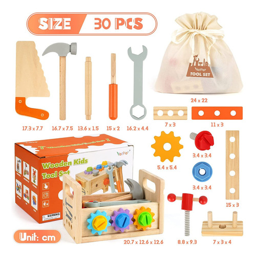 Nuevo Vanplay Tools Juegos De Juguete Educativo (30 Piezas)