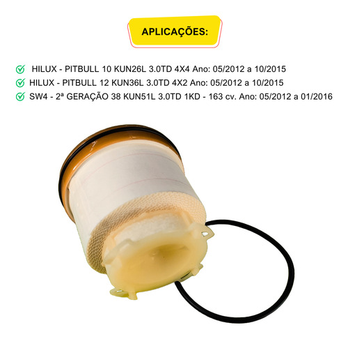 Filtro De Combustível Hilux Sw4 3.0 (cod.: 23390-0l050)