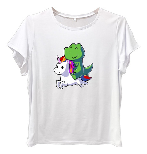 Blusa Playera Dinosaurio Unicornio Mujer Tallas Extras