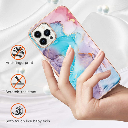 Funda Para Teléfono Huawei Honor/mate Series, De Alta Calidad, Anticaída, Diseño De Flores En Blanco Mármol/azul Mármol/morado
