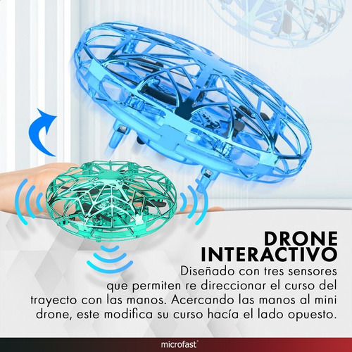 Mini Drone Ufo Luces Led Control Remoto Interactivo 360º