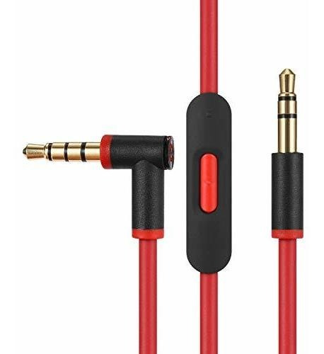 Cable Audio Para Auriculares Beats - Black Red 