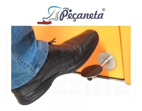 Imagem 9 de 9 de Puxador Duplo Fixo Aço Inox 30cm Pé Peçaneta Maçaneta Porta